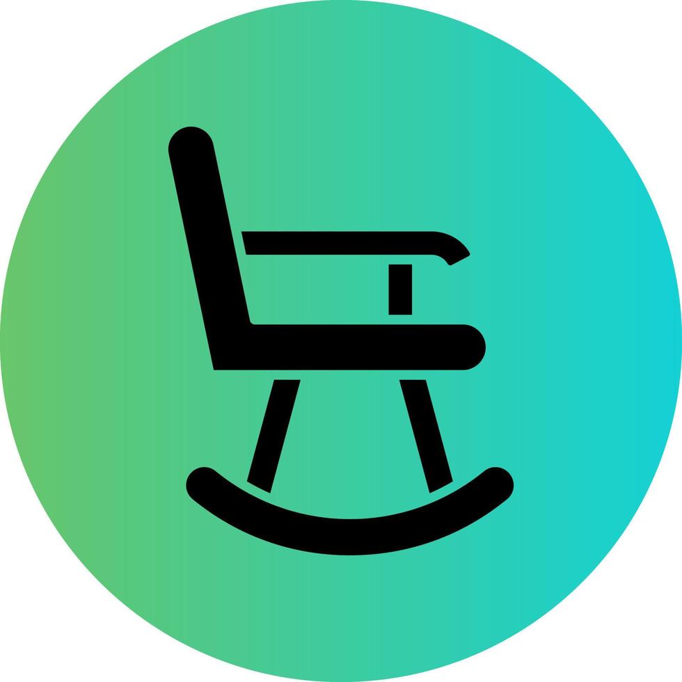 Rocking Chair Vector Icon Design