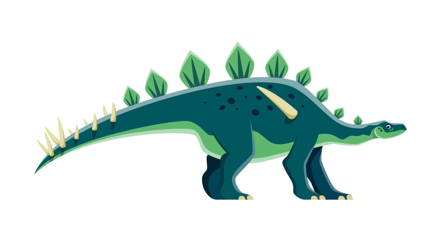 dibujos animados dinosaurio personaje, lexovisaurio linda dino vector