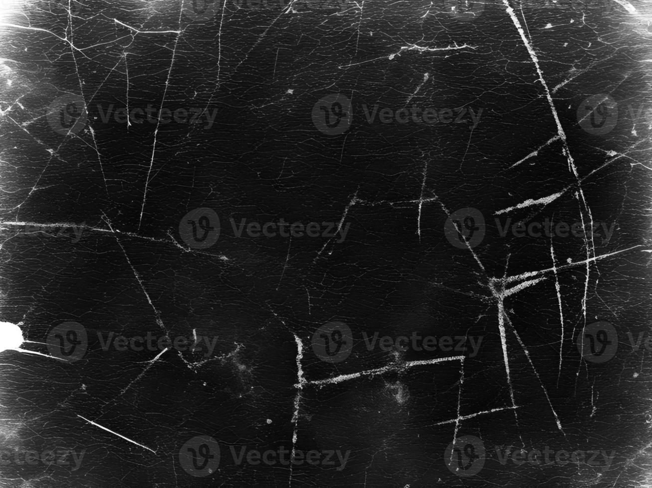 Vintage Black Scratched Grunge Background with Old Film Effect - Abstract Dark Texture for Design and Art - Retro Distressed Weathered Worn Eroded Decay Monochrome Backdrop photo