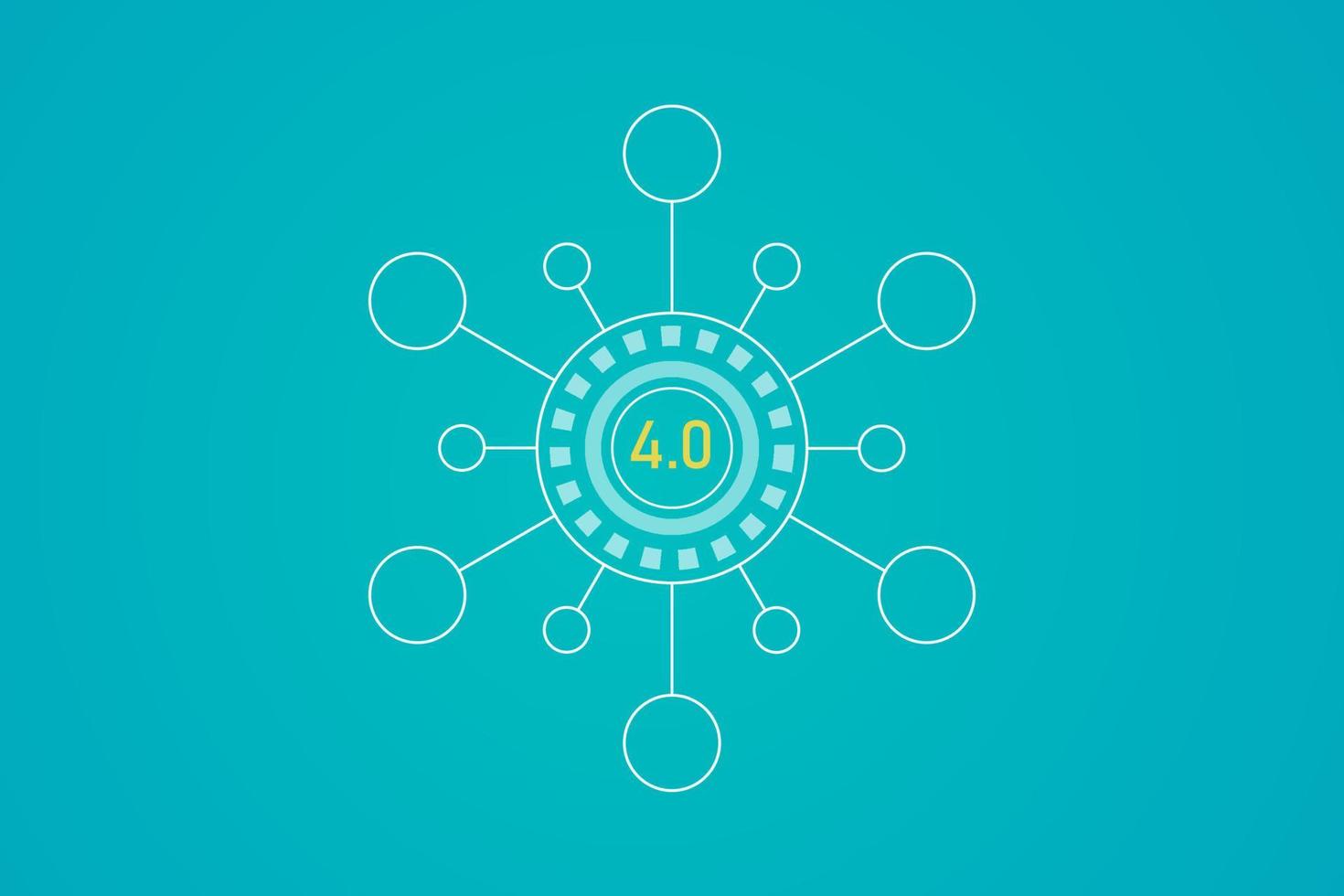 Industry 4.0 element for modern and futuristic design vector