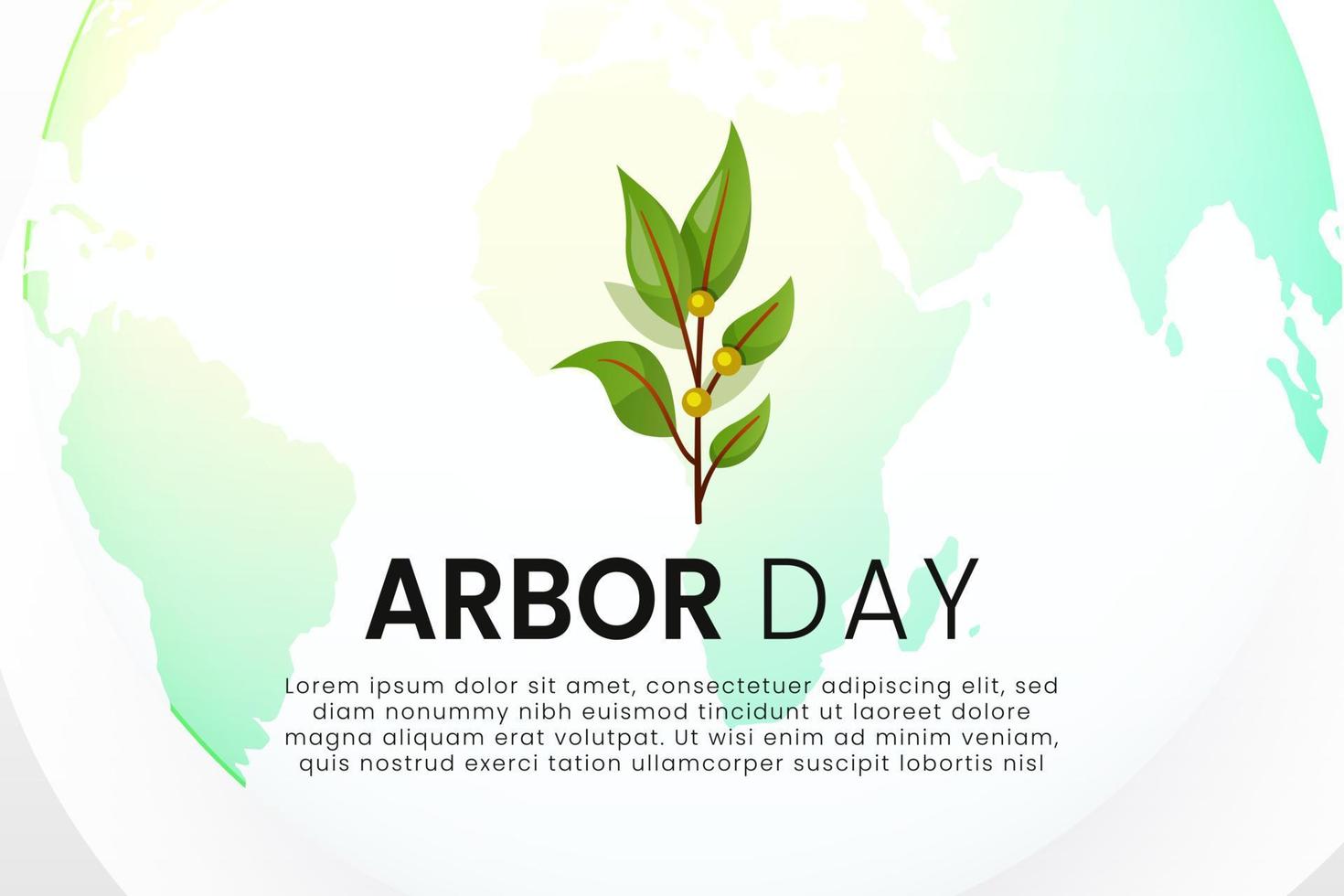 Arbor Day Natural Environmental Protection Vector Illustration