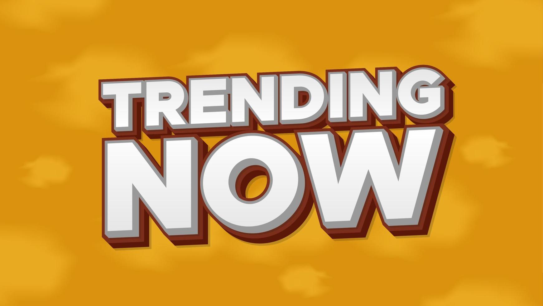 Trending Now 3D Headline Text 23058032 Vector Art at Vecteezy