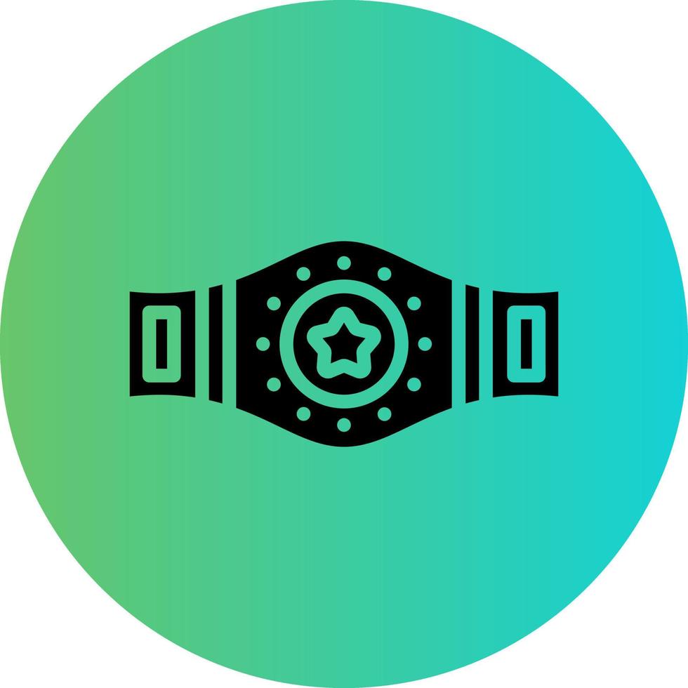 Champion Belt Vector Icon Design
