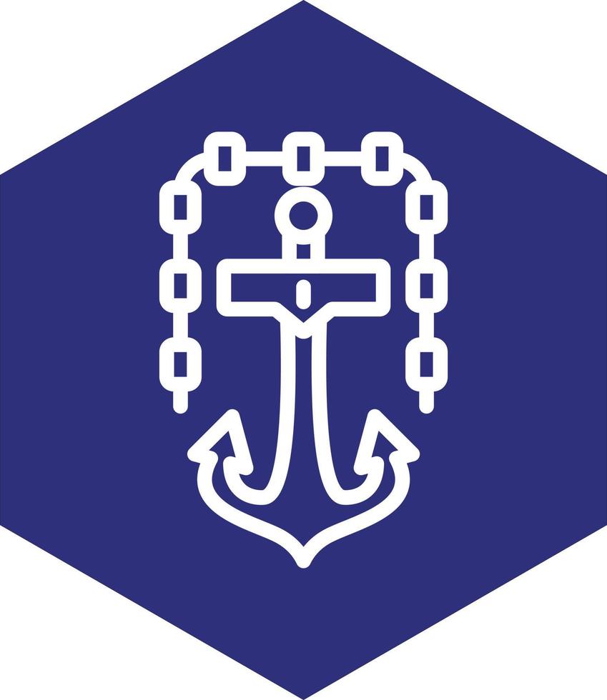 Ship Anchor Vector Icon Design