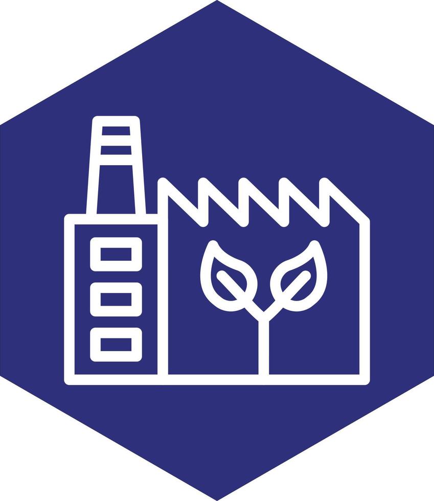 Eco Factory Vector Icon Design