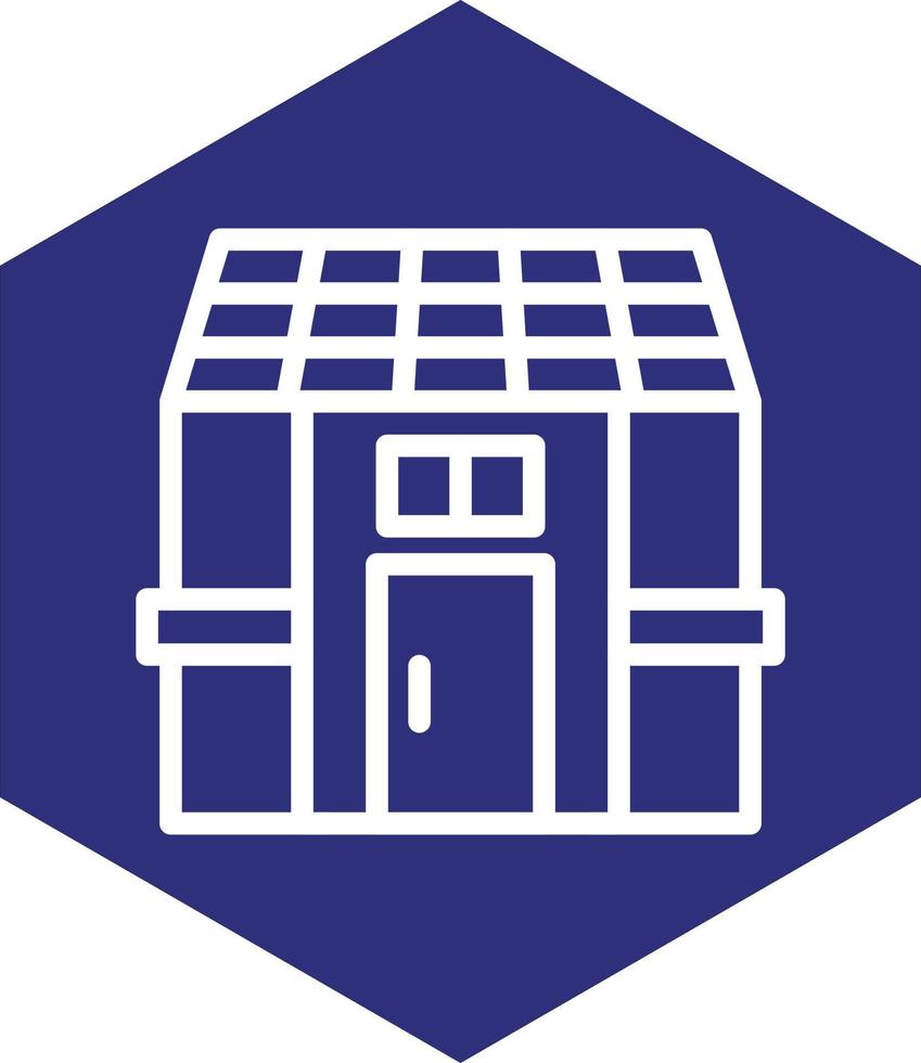 Solar House Vector Icon Design