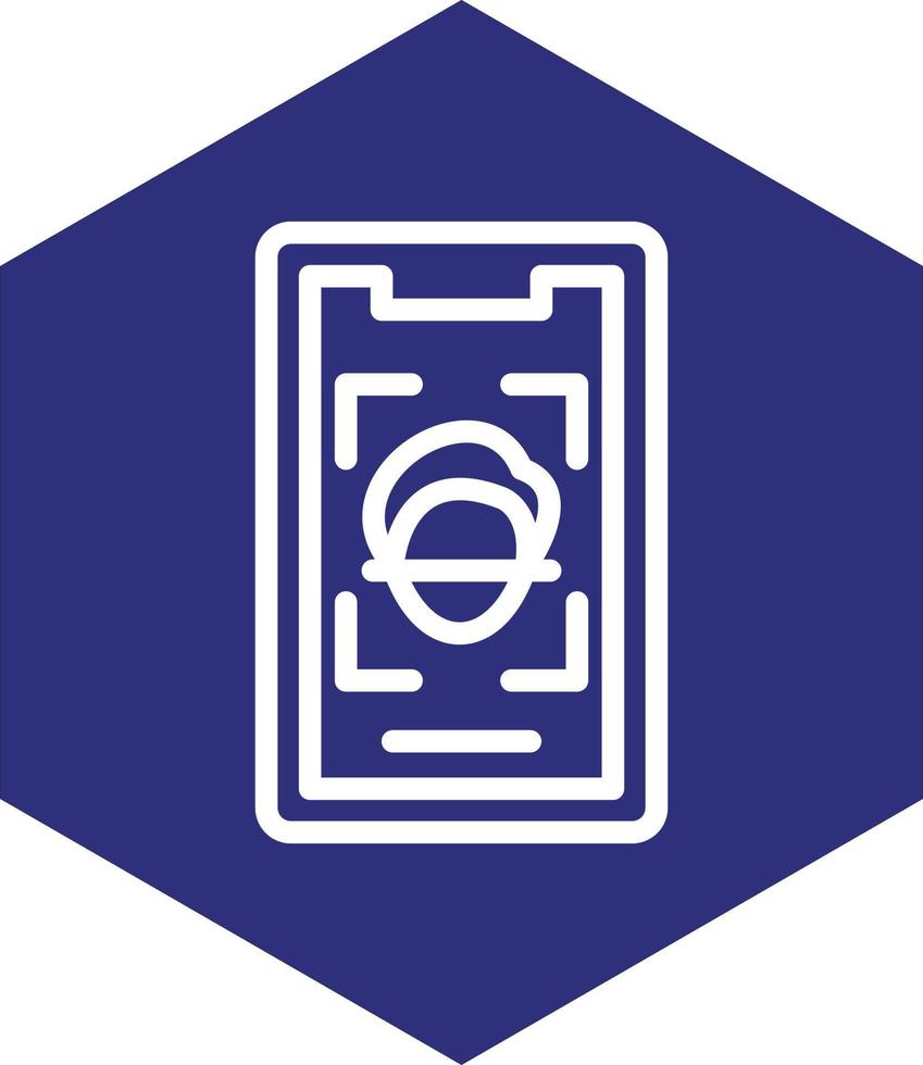 Mobile Face Scan Vector Icon Design