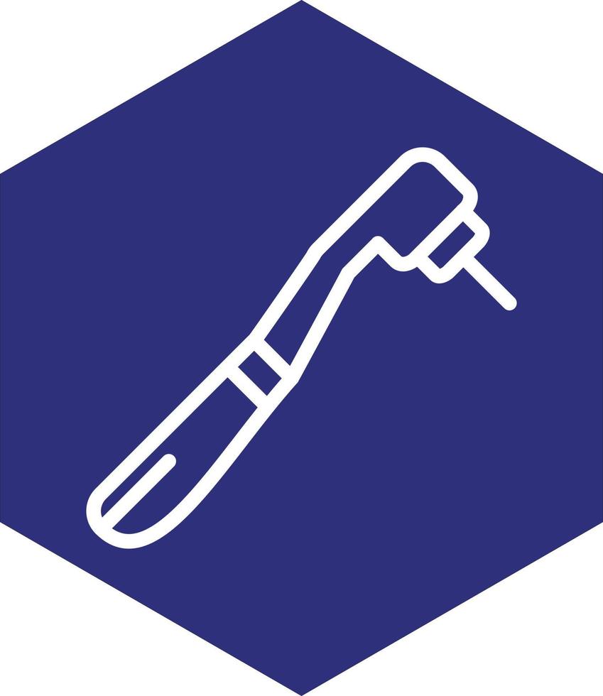 Dental Drill Vector Icon Design