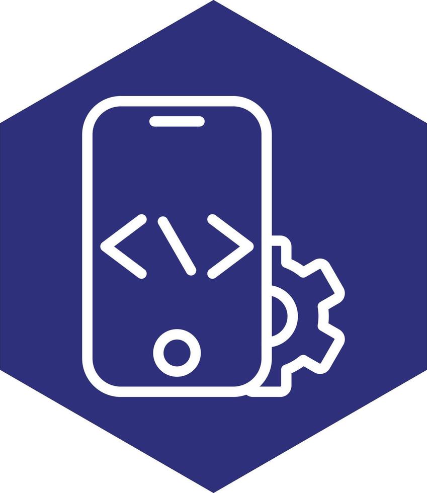 Mobile Coding Vector Icon Design