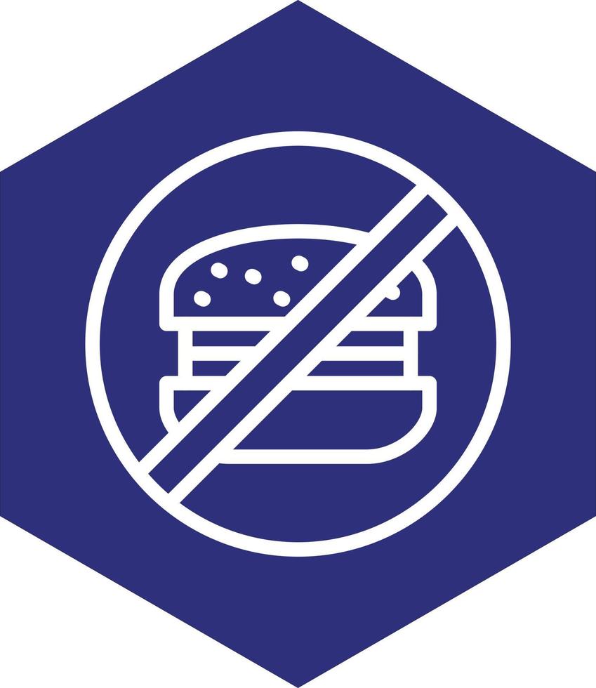 No Fast Food Vector Icon Design