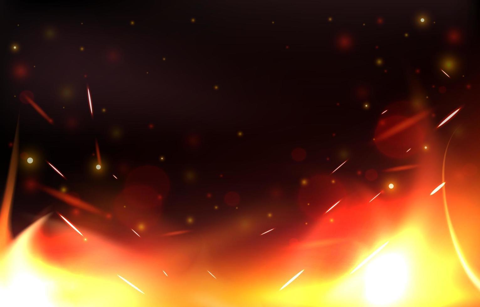 Realistic Fire Flare Effect Background vector