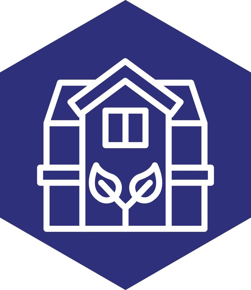 Eco House Vector Icon Design