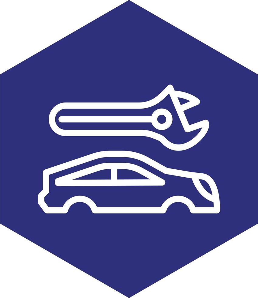 Car Body Repair Vector Icon Design