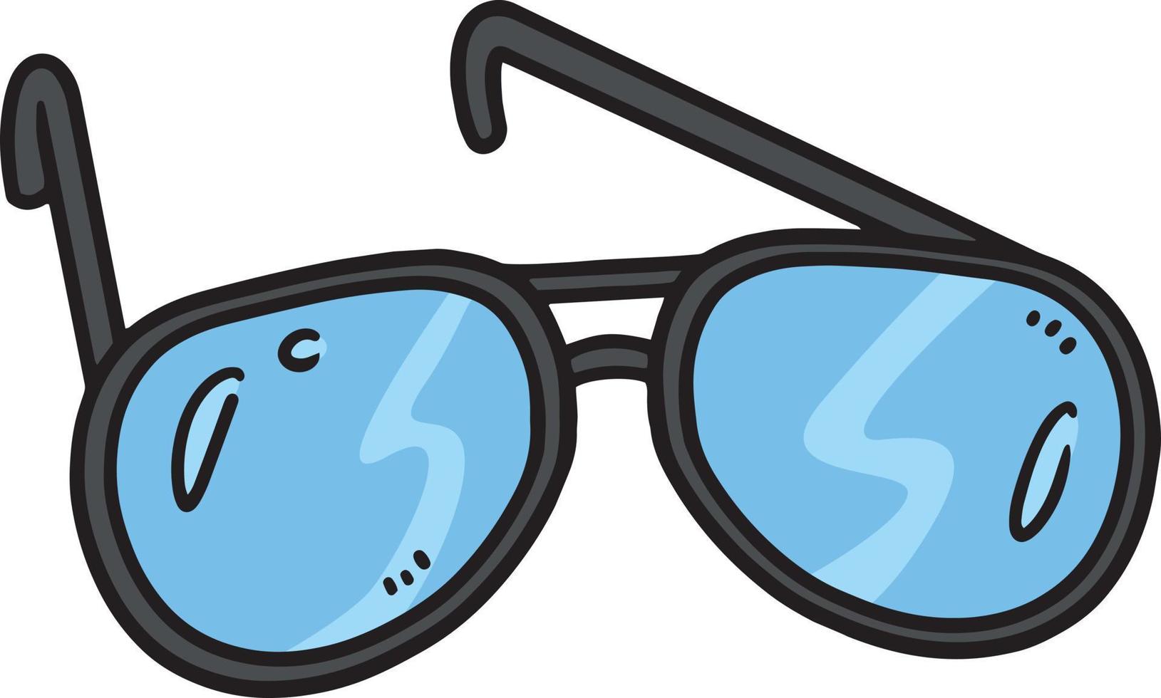 Sunglasses Cartoon Colored Clipart Illustration vector