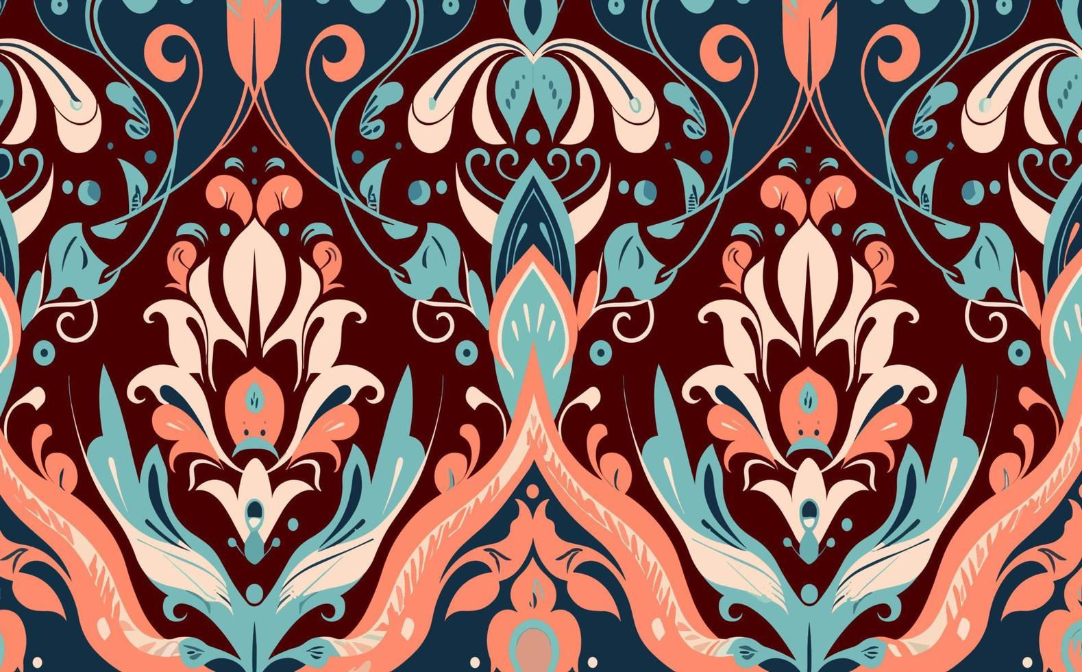 étnico resumen ikat modelo. sin costura modelo en tribal, gente bordado, mexicano estilo. azteca geométrico Arte ornamento diseño de impresión para alfombra, fondo de pantalla, ropa, envase, tela, cubrir, textil vector