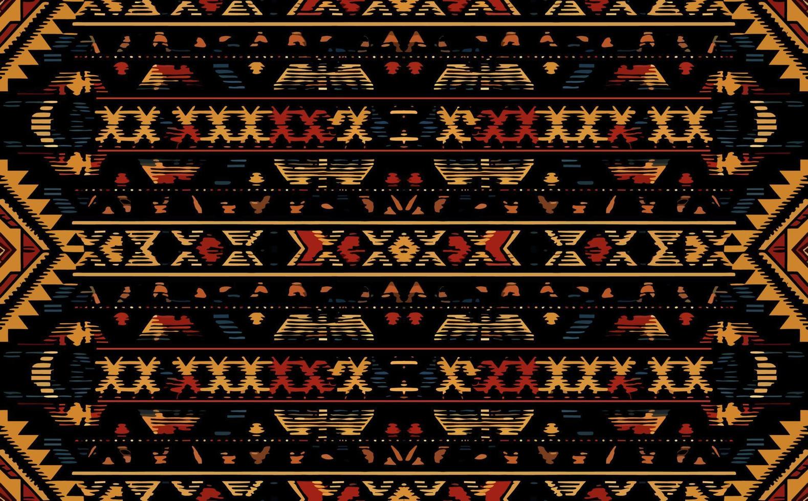 Ethnic abstract ikat pattern. Seamless pattern in tribal, folk embroidery, Mexican style. Aztec geometric art ornament print.Design for carpet, wallpaper, clothing, wrapping, fabric, cover, textile vector