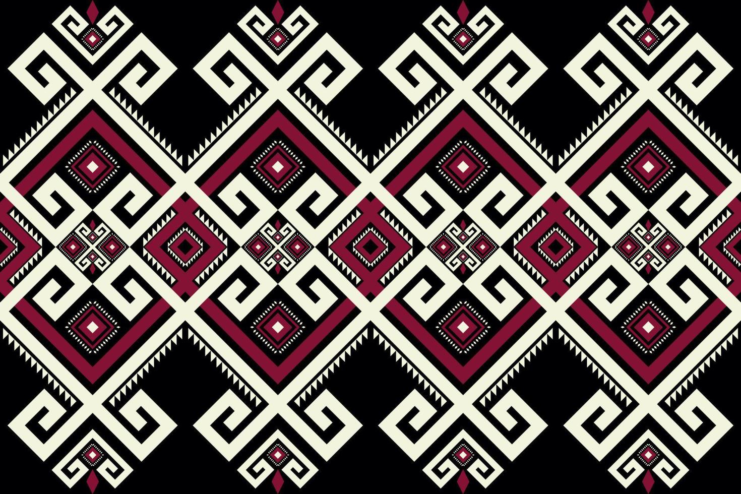 Ethnic geometric pattern. Aztec tribal geometric shape seamless pattern. Traditional ethnic pattern use for carpet, rug, textile border, wallpaper, cushion or other home decoration elements. vector