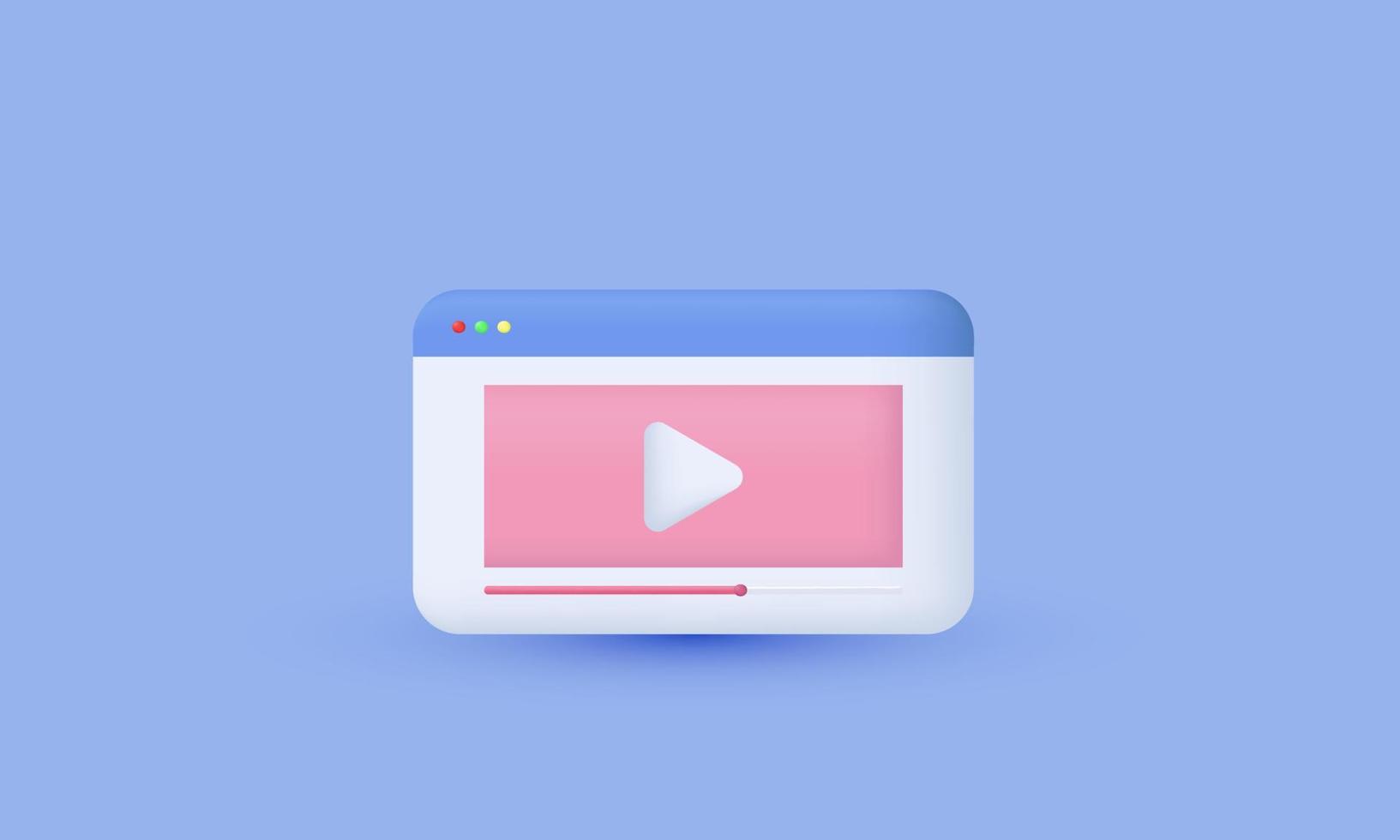 3d realistic computer social media live streaming emotion trendy icon modern style object symbols illustration isolated on background vector