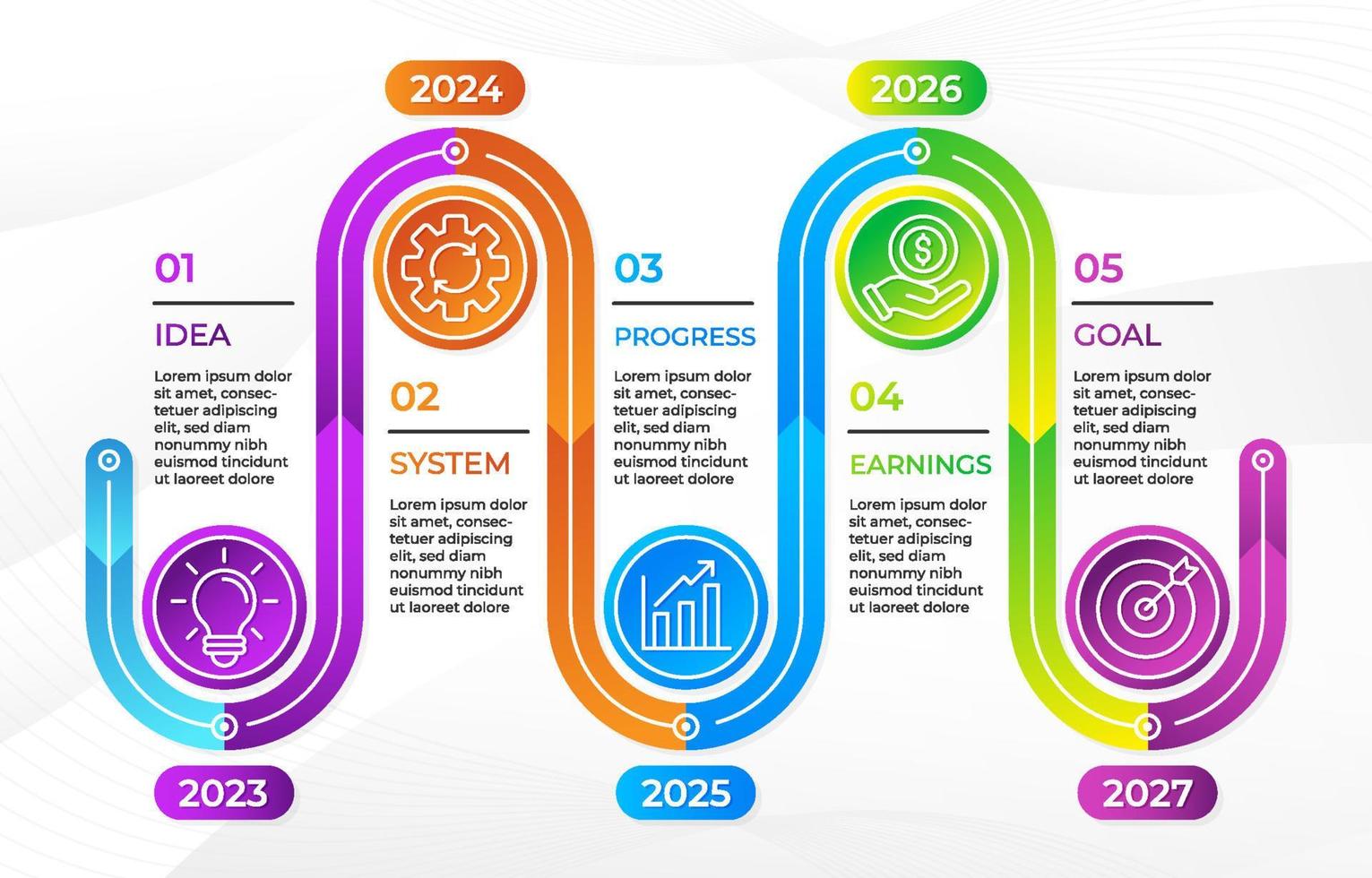 Modern Timeline Infographic Template vector