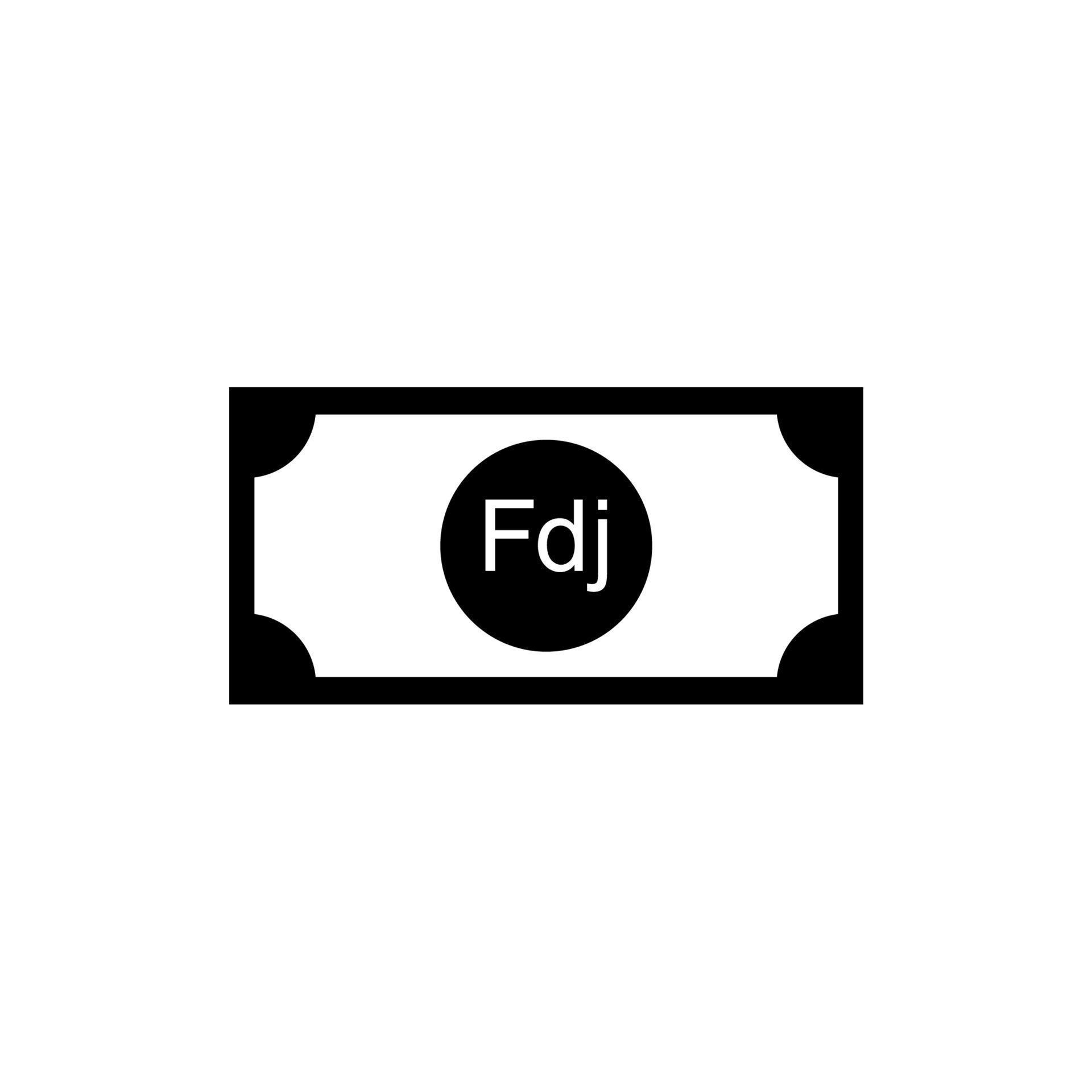 Djibouti Currency Symbol, Djiboutian Franc Icon, DJF Sign. Vector