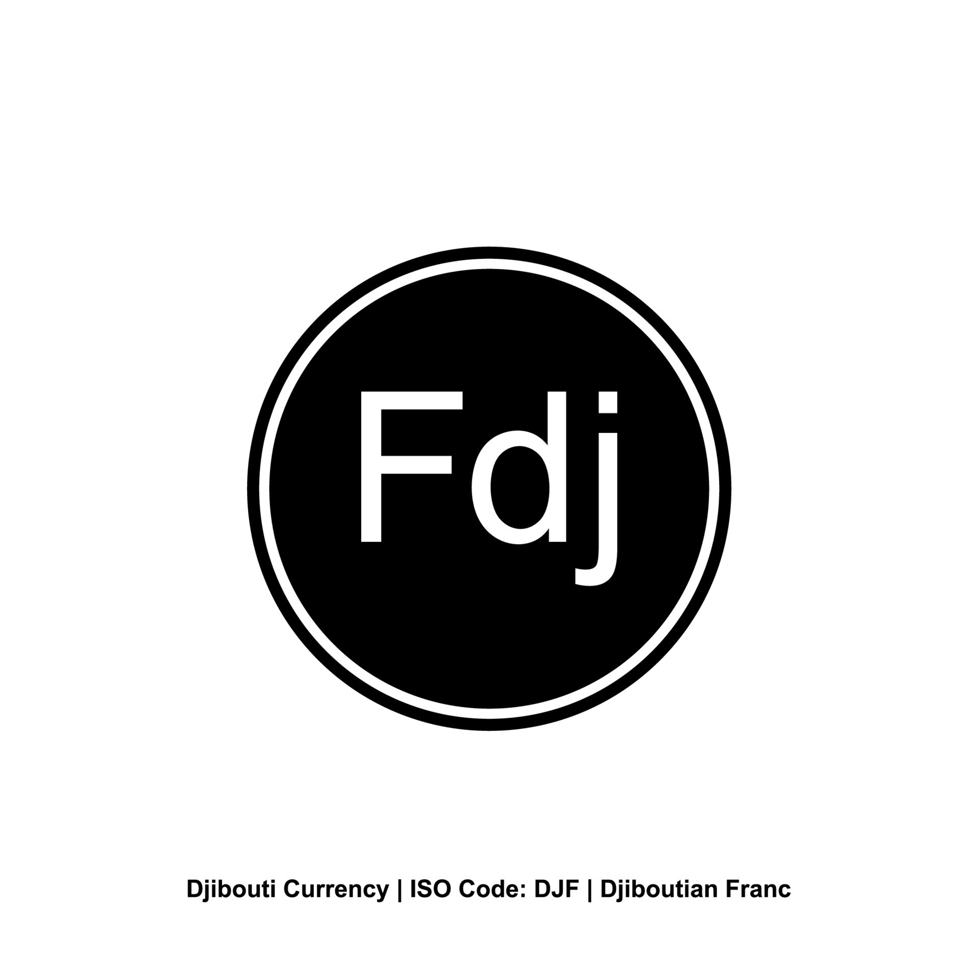 Djibouti Currency Symbol, Djiboutian Franc Icon, DJF Sign. Vector