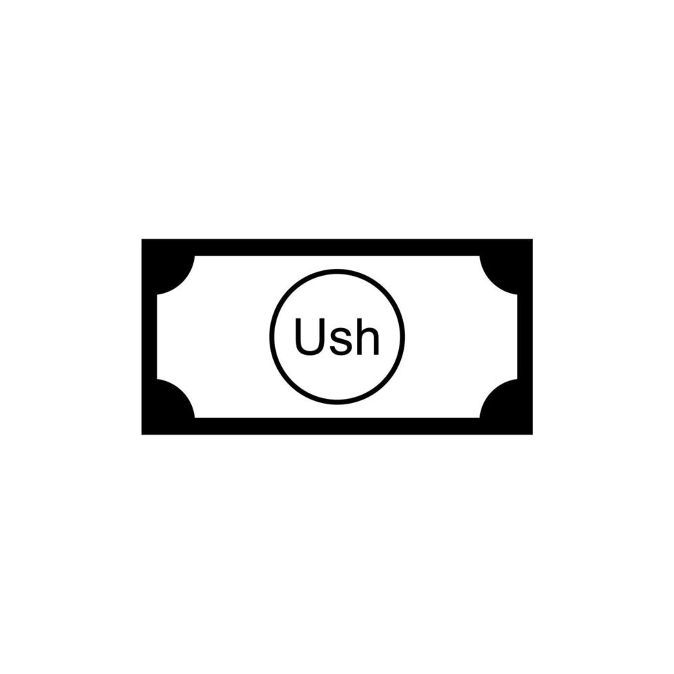 Uganda Currency Symbol, Ugandan Shilling Icon, UGX Sign. Vector Illustration