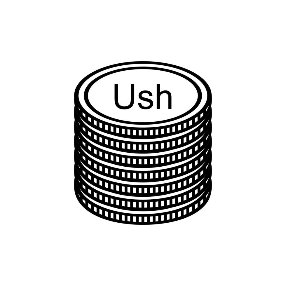 Uganda Currency Symbol, Ugandan Shilling Icon, UGX Sign. Vector Illustration