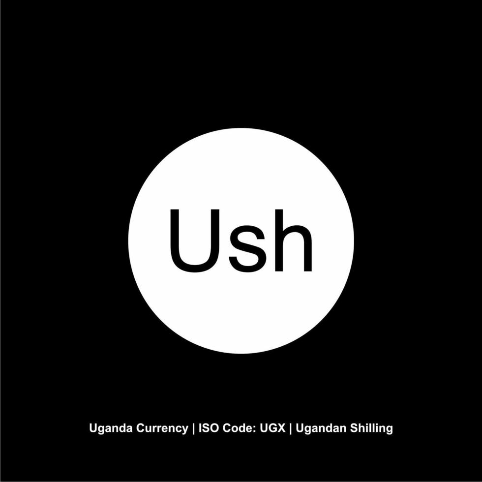 Uganda Currency Symbol, Ugandan Shilling Icon, UGX Sign. Vector Illustration