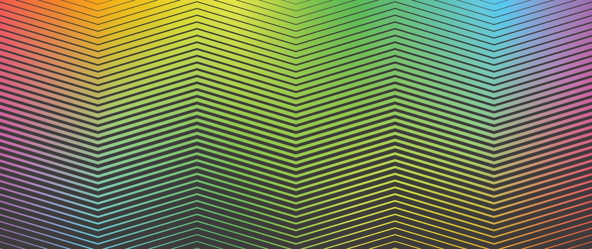 Happy Pride month background. LGBTQ community symbols with rainbow gradient zig zag pattern. Design for celebration against violence, bisexual, transgender, gender equality, rights concept. vector