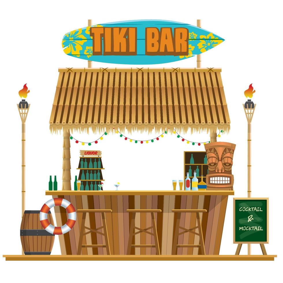 mini tiki bar vector