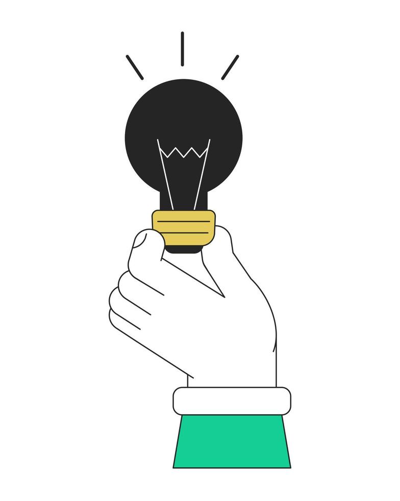 Entrepreneur without idea flat line concept vector spot illustration. No creativity 2D cartoon outline first view hand for web UI design. Editable hero image for website landing, mobile header