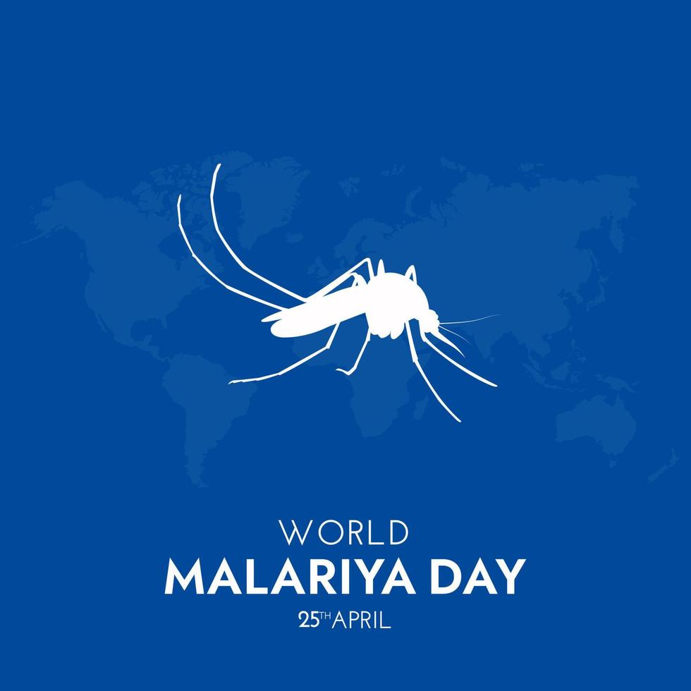 World Malaria Day Social Media Post, No mosquito No Malaria Design Concept vector