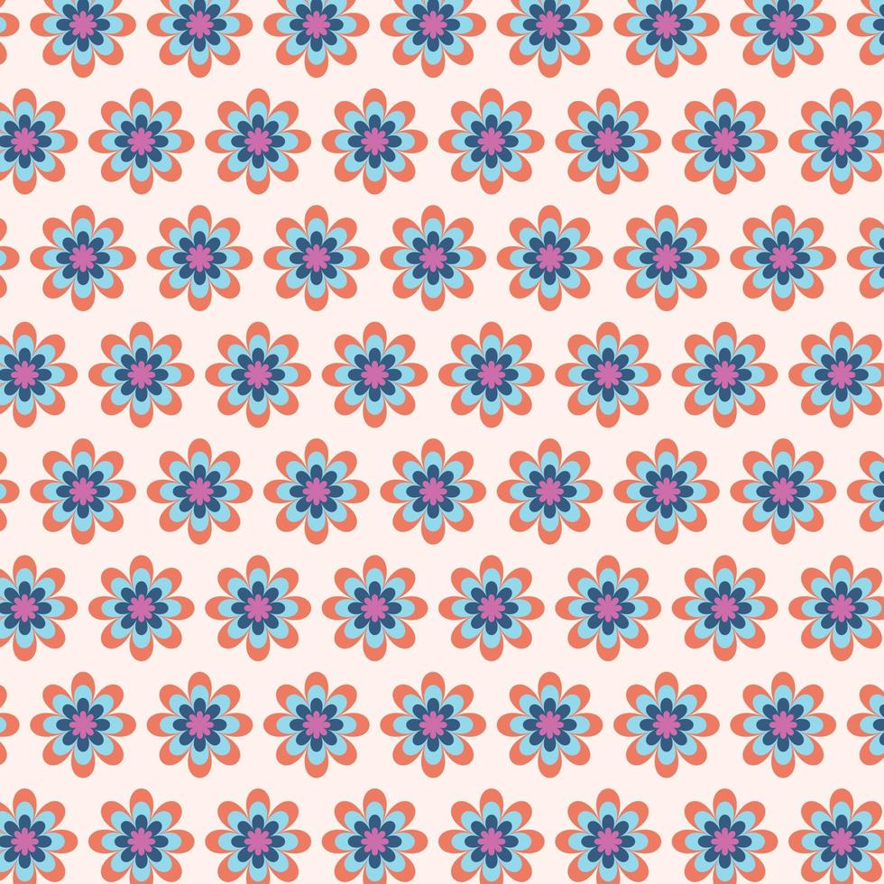 Decorative colorful flower background pattern vector