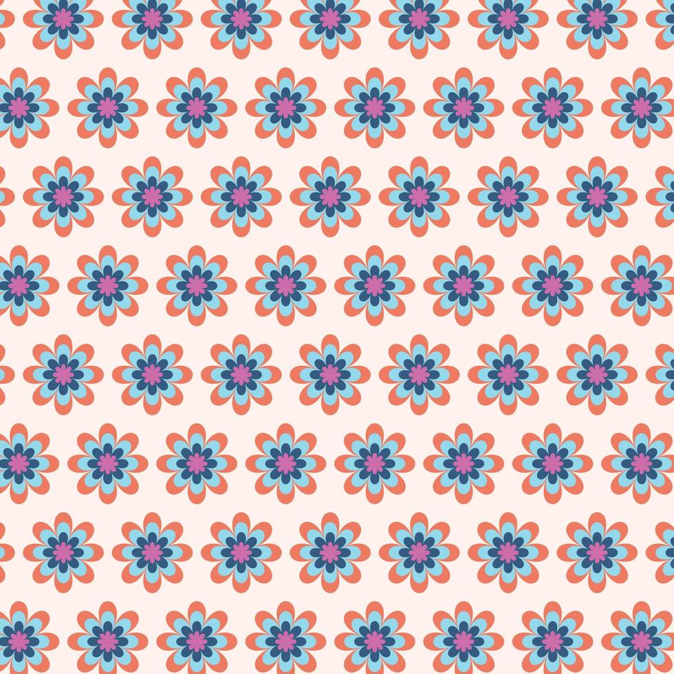 Decorative colorful flower background pattern vector