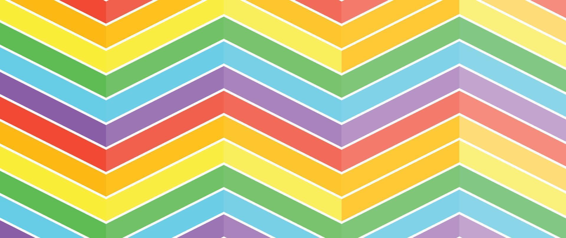 Happy Pride month background. LGBTQ community symbols with rainbow zig zag pattern. Design for celebration against violence, bisexual, transgender, gender equality, rights concept. vector
