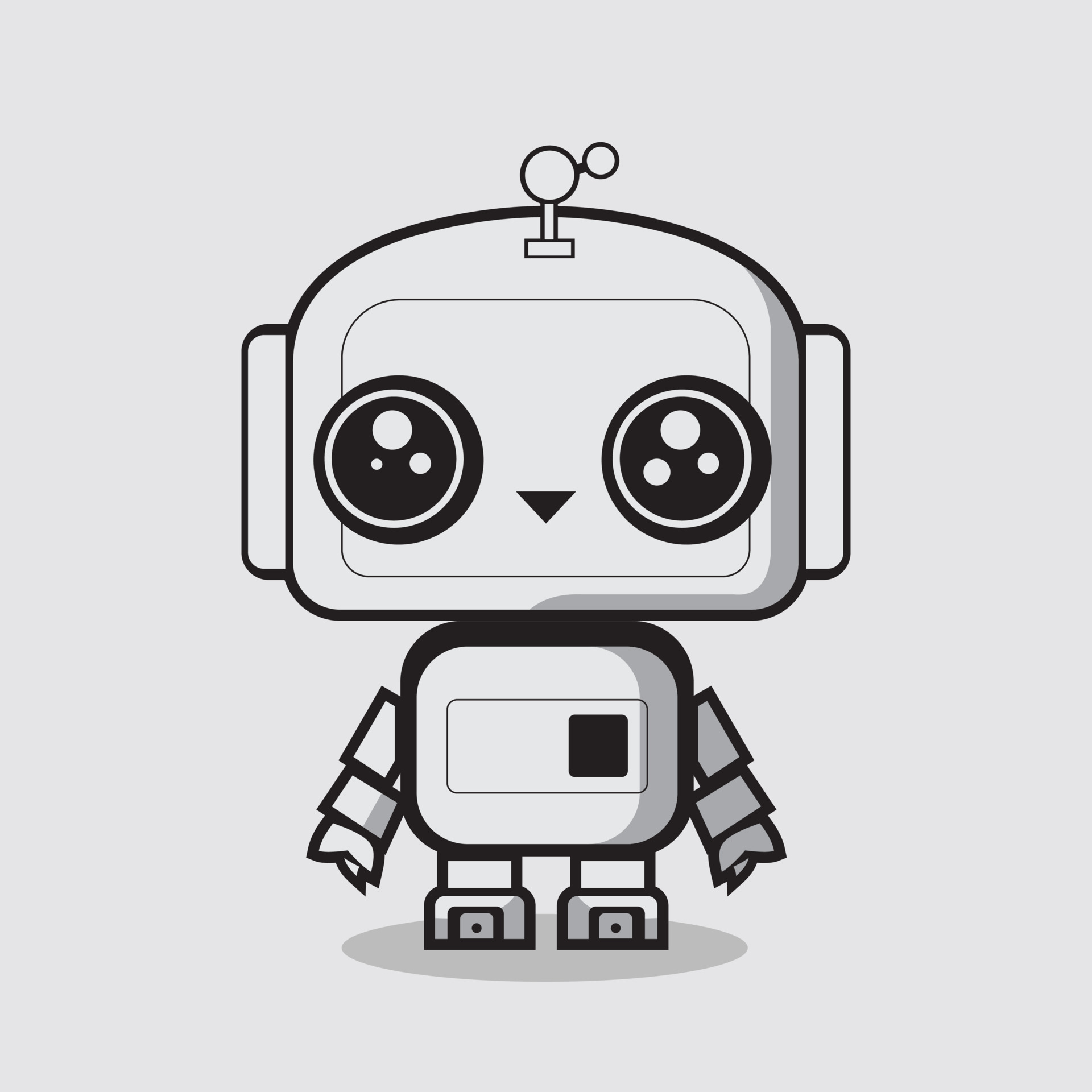 Vector cute robot icon illustration. techology robot icon concept isolated  . flat cartoon style 23060903 Vector Art at Vecteezy
