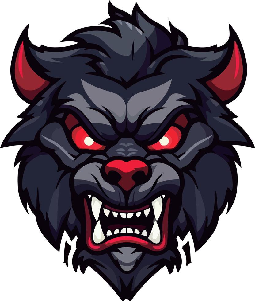 vector wolf esport mascot design illustration