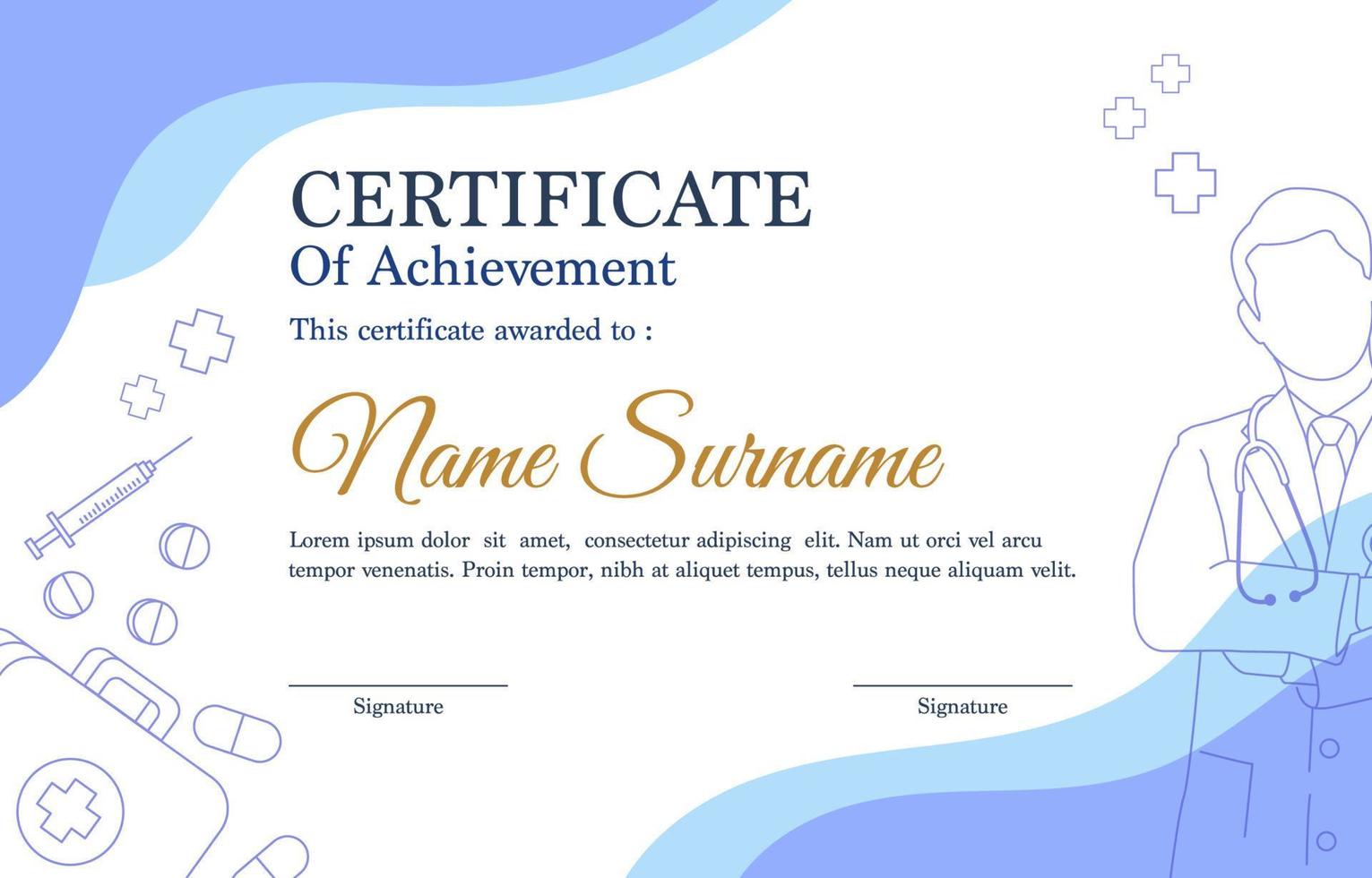 Medical Certificate Template vector