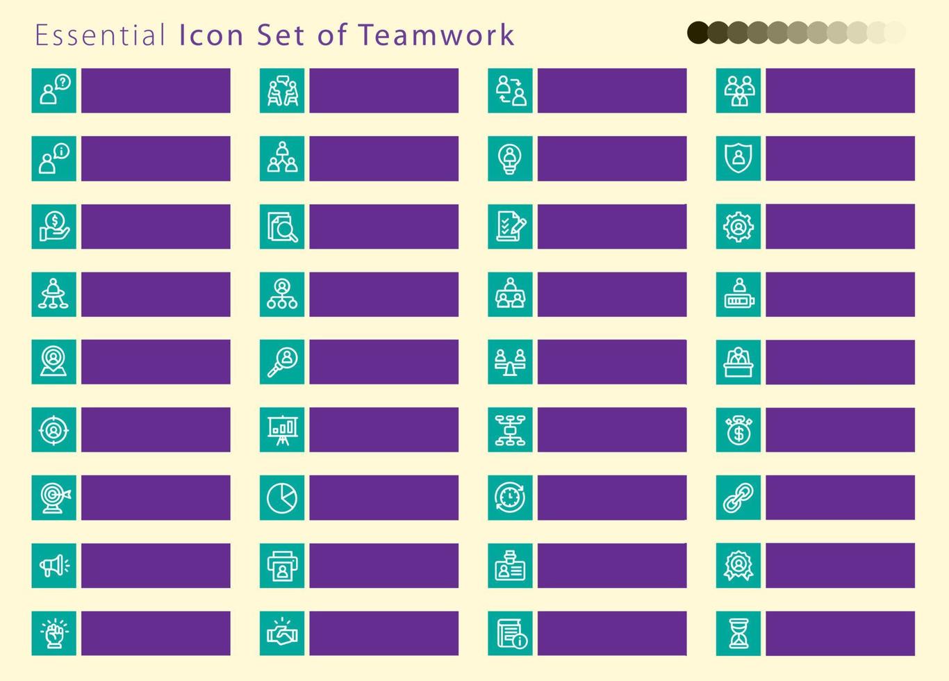 Business teamwork, team building, work group and human resources minimal thin line web icon set vector