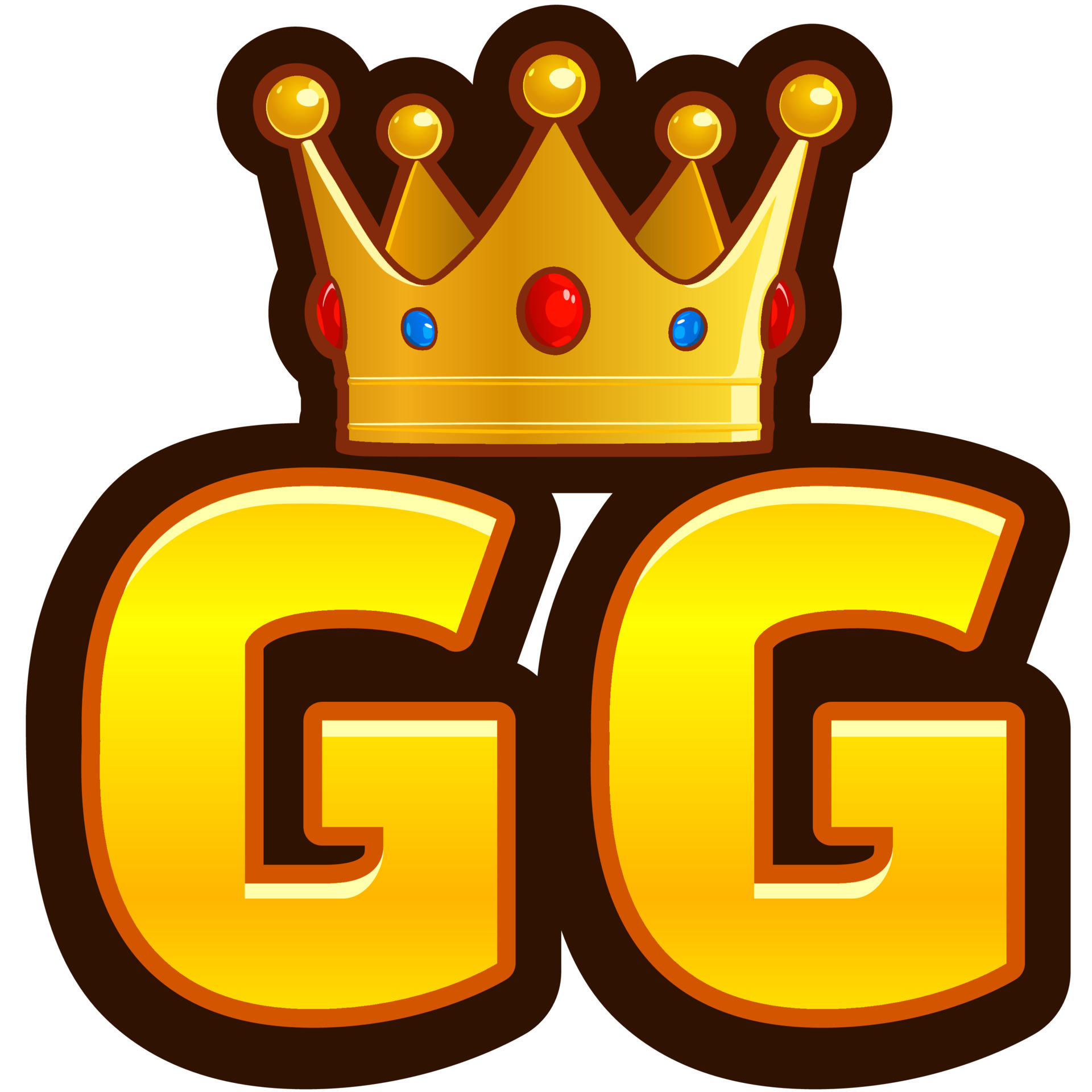 Golden Crown Emote with GG Written Underneath 23061110 Vector Art at
