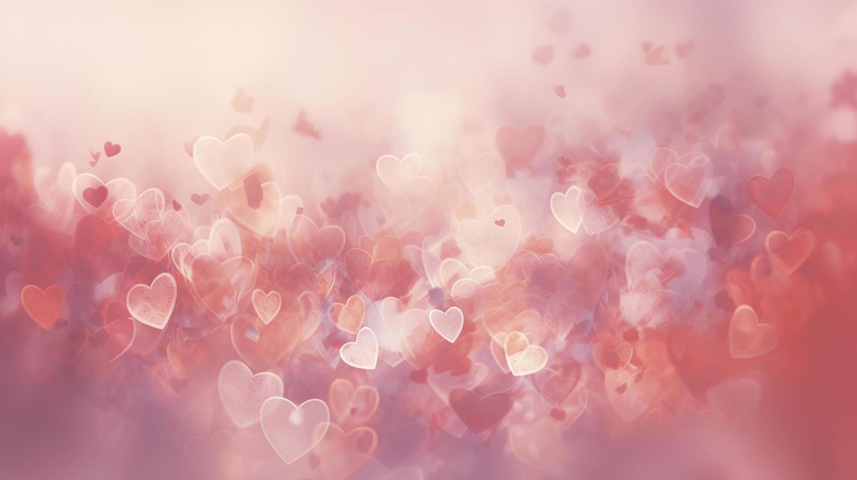 rosado corazones en un fondo, en el estilo de sutil color gradaciones, ai yazawa, romántico escenas, ligero rojo, núcleo de amor, yukimasa ida, generar ai foto