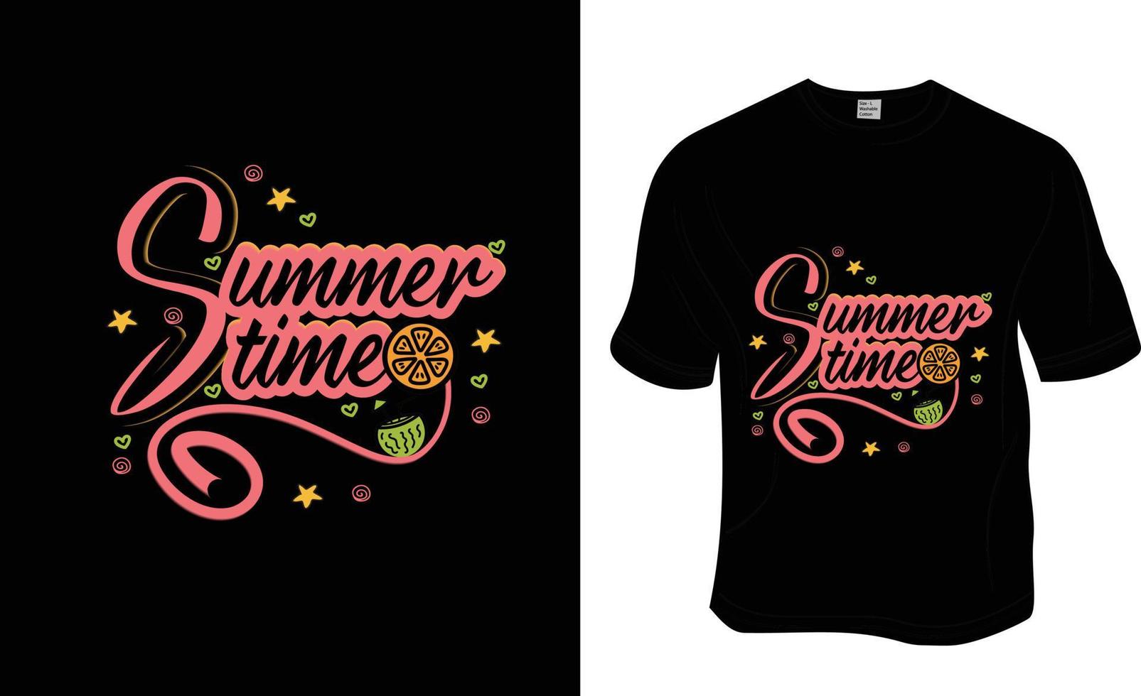 Summertime, Summer, Beach T-shirt Design. Ready to print for apparel, poster, and illustration. Modern, simple, lettering. vector