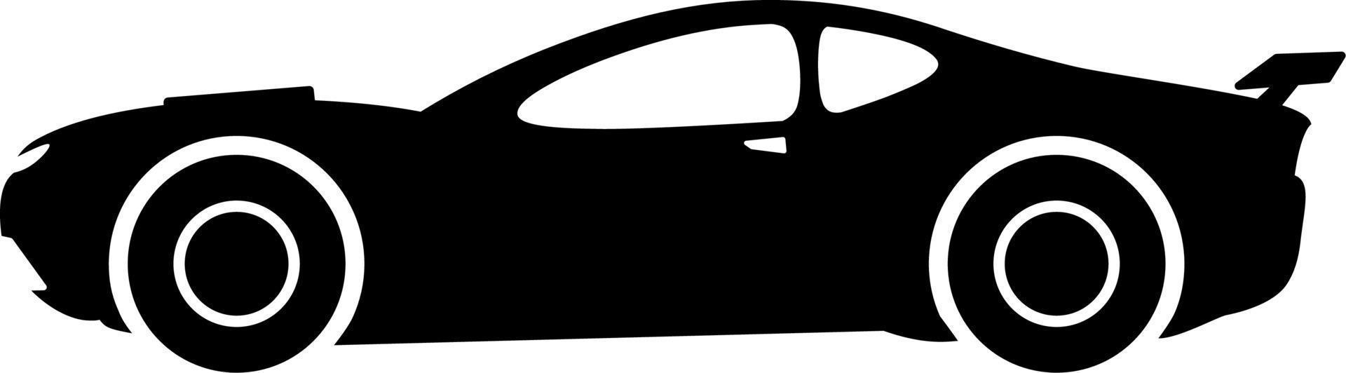 deporte coche icono vector. vector ilustración de rápido deporte coche para carrera. vehículo icono de coche para diseño con respecto a transporte, automotor y automóvil. silueta de transporte