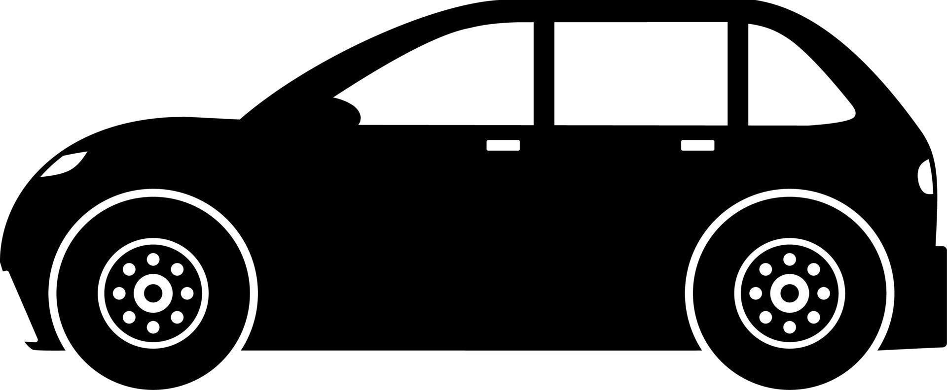 Hatchback car icon vector. Vector illustration of hatchback car. Vehicle icon of crossover car for design regarding transportation, automotive and automobile. Silhouette of transportation