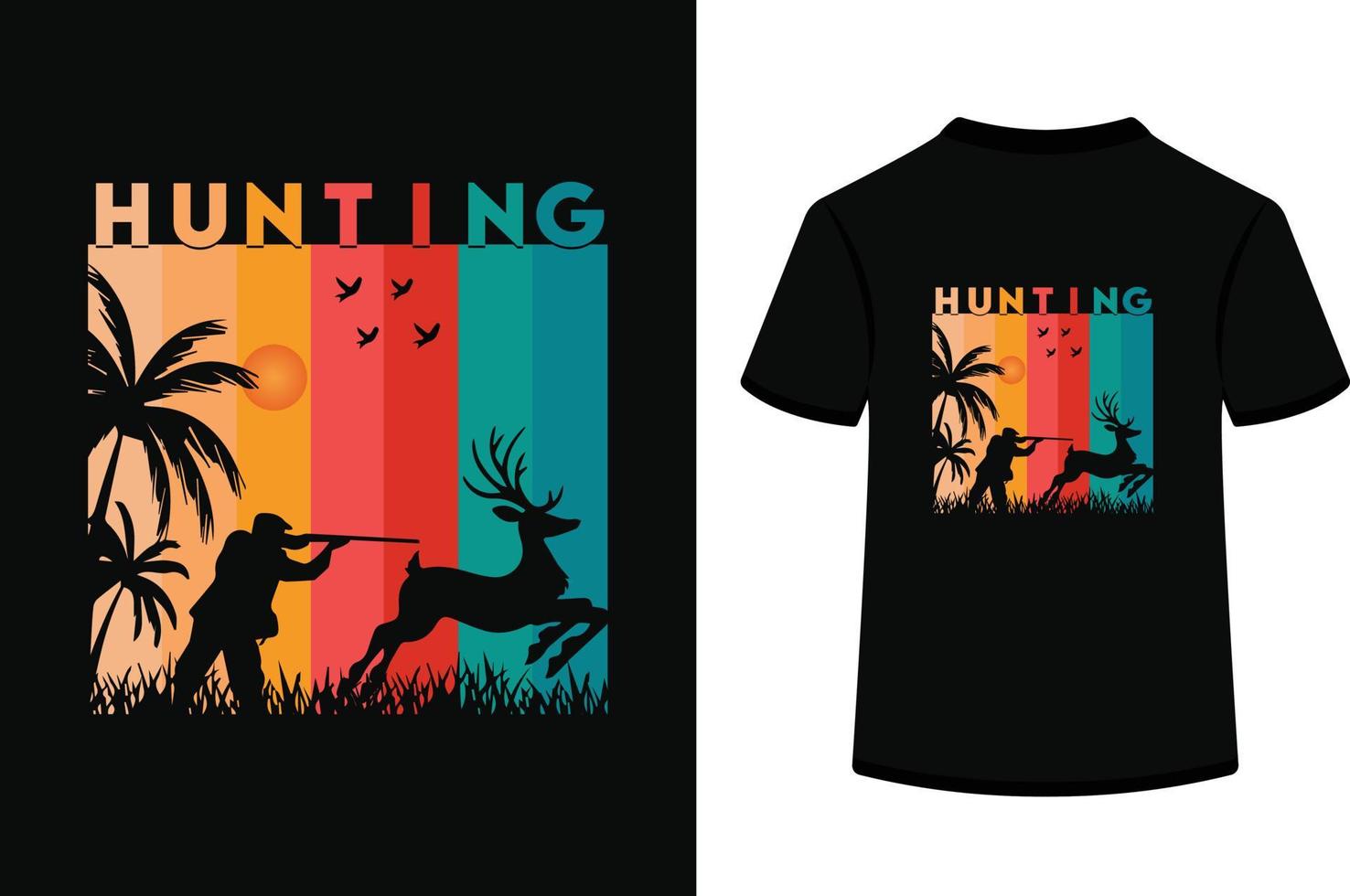 Hunting Typography t-shirt design vector
