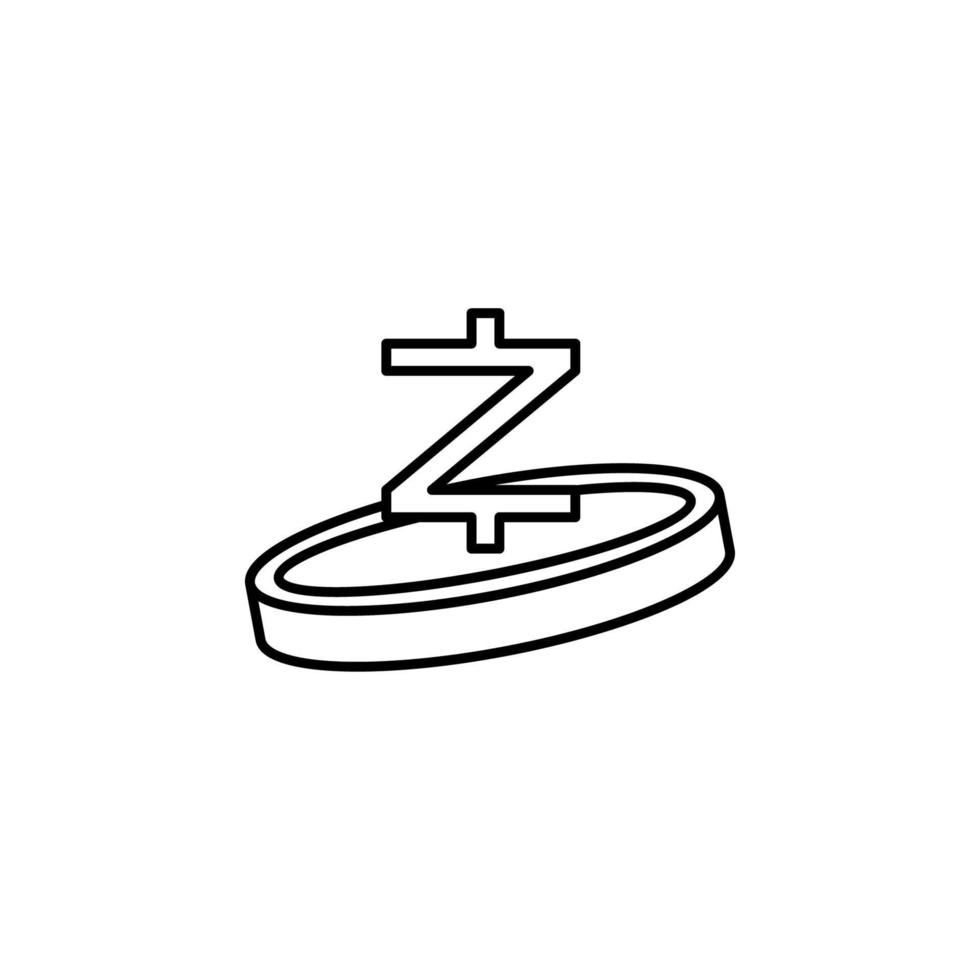 Zcash, mining vector icon illustration