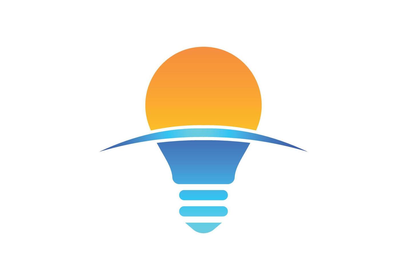 Creative Gradient Light Bulb logo design, Vector design concept