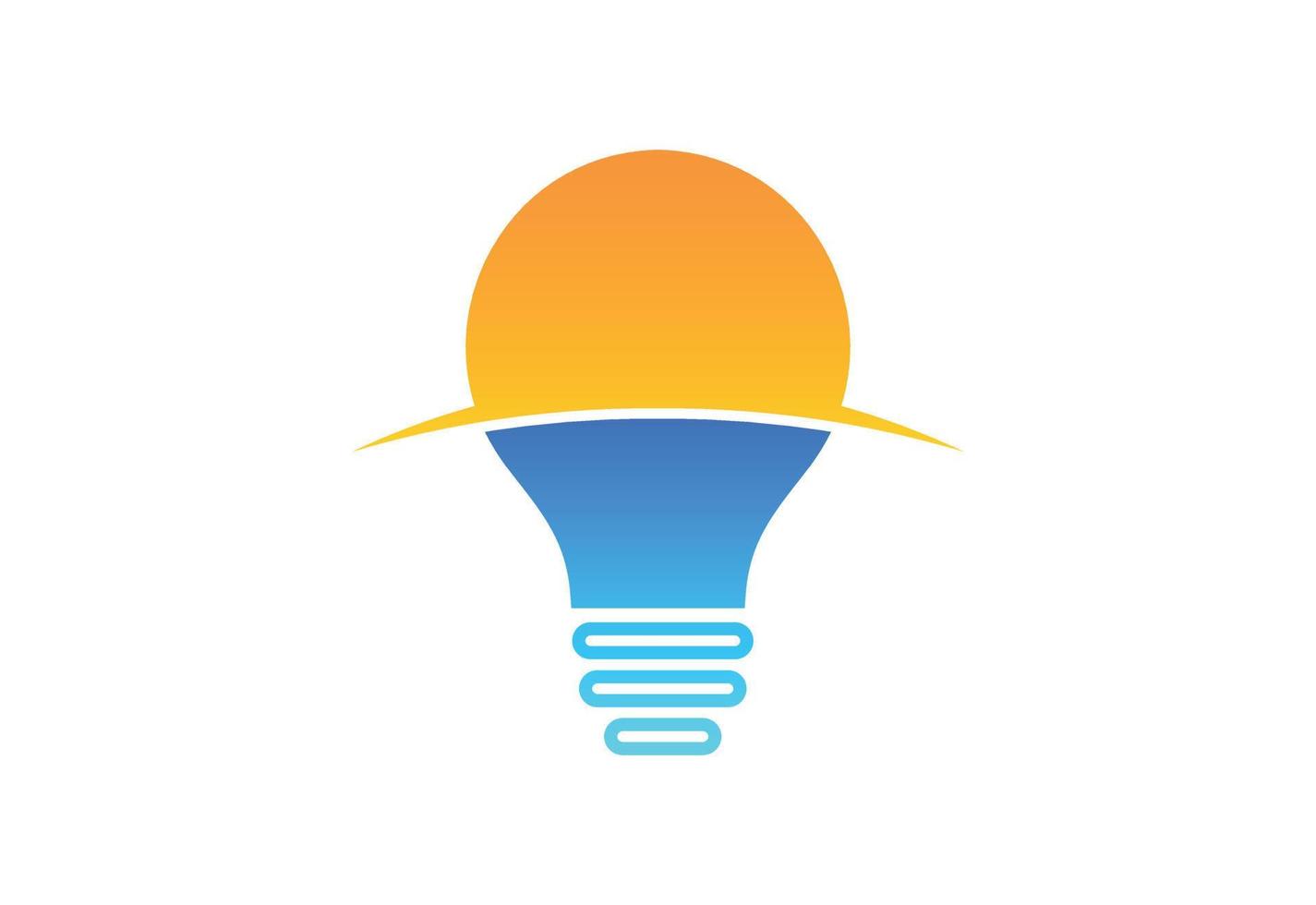 Creative Gradient Light Bulb logo design, Vector design concept