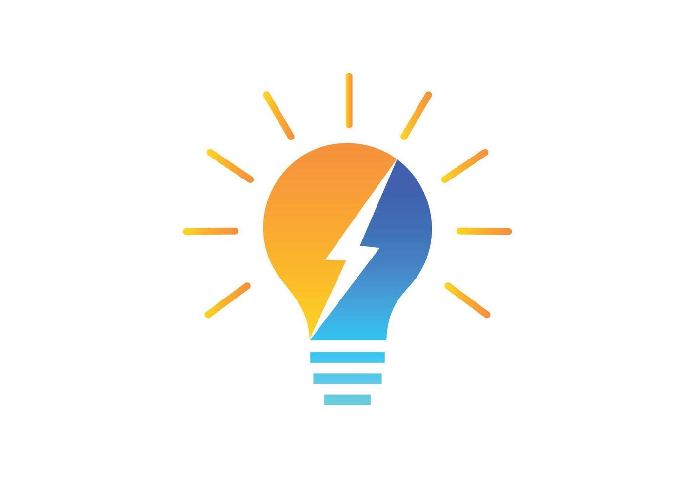 Creative Gradient Light Bulb logo design, Vector design concept