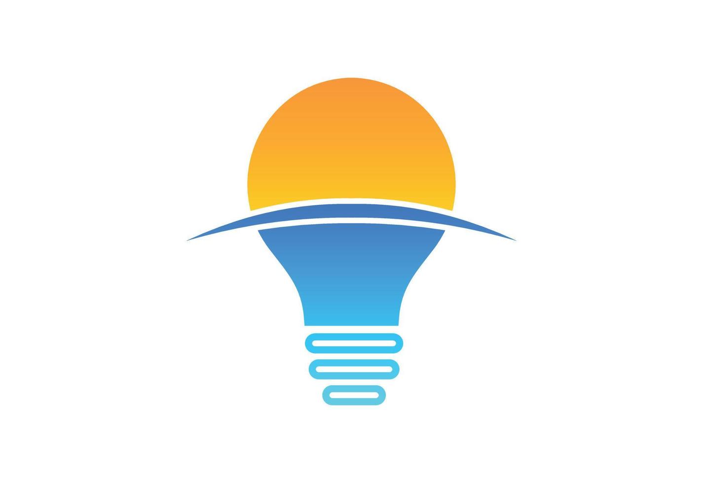 Creative Gradient Light Bulb logo design, Vector design concept